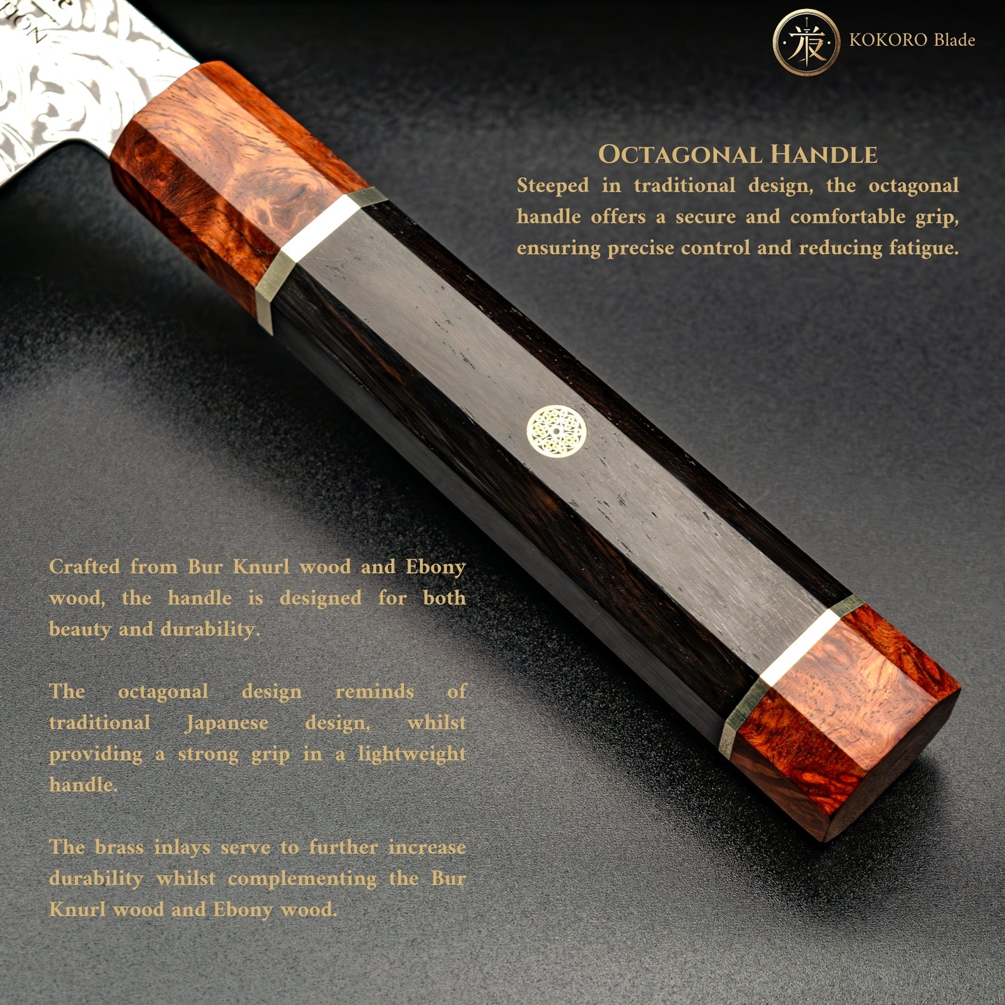 KOKORO Blade 8" Kiritsuke Knife - 110 Layer Damascus Steel - Brutal Sharpness