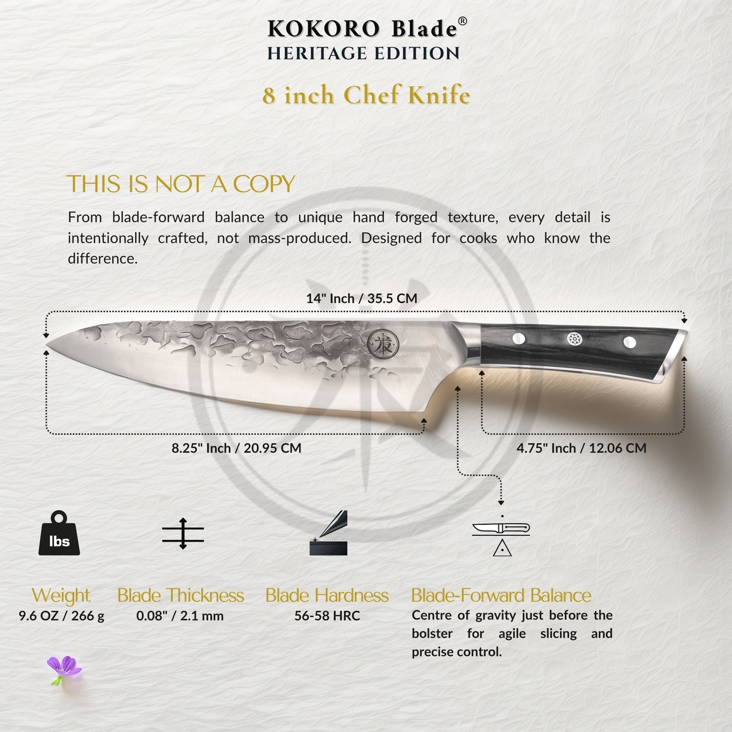 KOKORO Blade Heritage Edition 8" Japanese Chef Knife